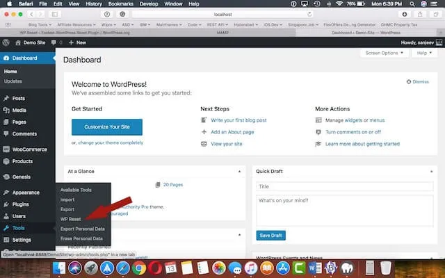 WordPress-Reset